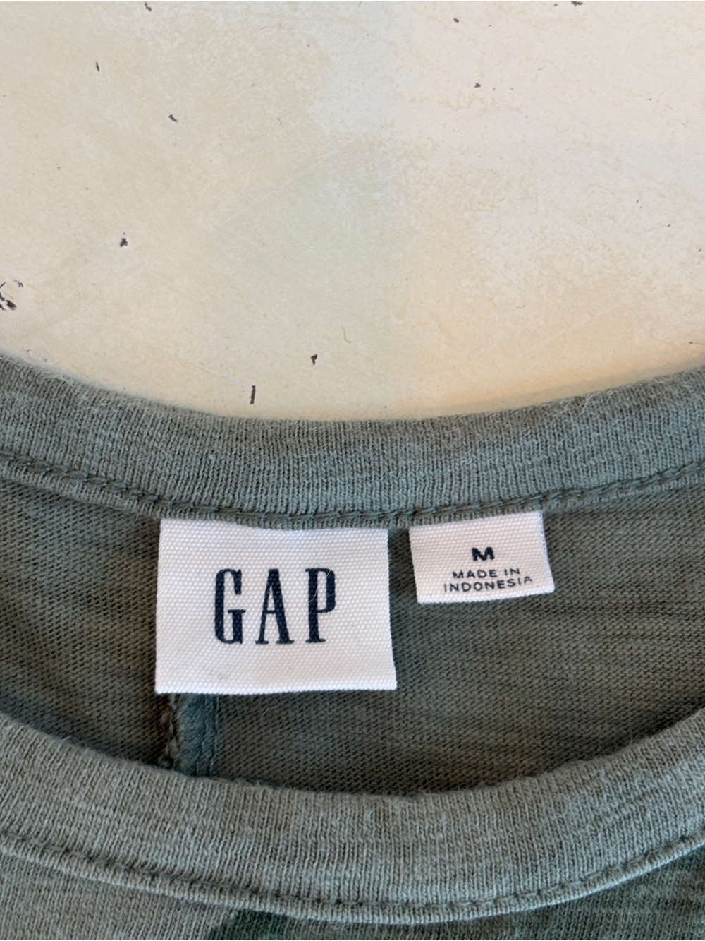 GAP Camouflage T-Shirt Dress Women’s Medium Green Short Sleeve Cotton Slub - Picture 5 of 8